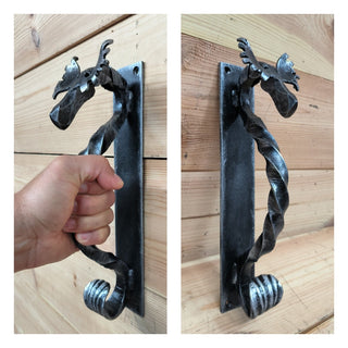 Metal Moose Door Handle: Sturdy Barn Door Pull