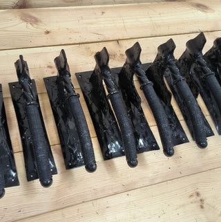 Forged Iron Axe Door Handle: Viking Barn Door Pull