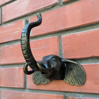 Elephant door handle, door handle, metal handle, hand forged handle, barn door handle, door decor, wrought hardware, metal forged handle