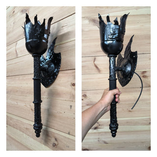 Handmade Forged Viking Sconce Torch: Medieval Wall Light