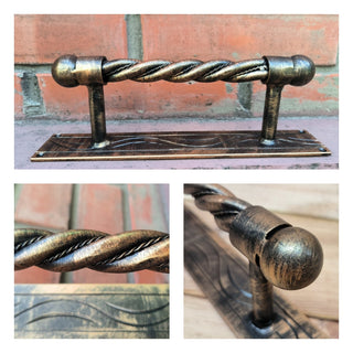 Hand Forged Steel Door Handle: Wrought Iron Barn Door Decor
