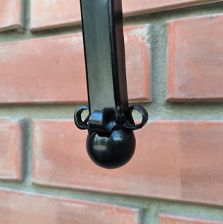 Handmade Forged Black Wall Sconce: Medieval Torch Light