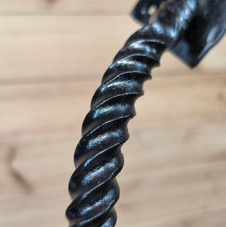 Hand Forged Dragon Door Handle: Wrought Iron Barn Door Decor