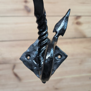 Hand Forged Dragon Door Handle: Wrought Iron Barn Door Decor