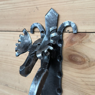 Handmade Metal Moose Door Handle: Rustic Barn Door Pull