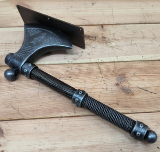 Forged Iron Axe Door Handle: Viking Barn Door Pull