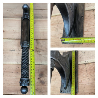Forged Iron Axe Door Handle: Viking Barn Door Pull