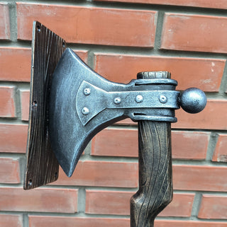 Viking Axe Handle – Rustic Cabin Hardware, Lodge Decor, Unique Exterior & Interior Pull – IronUA