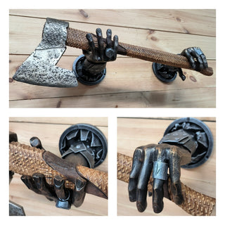 Axe Holder Hammer Holder Wall Weapon Holder Viking Wall Decor Warrior