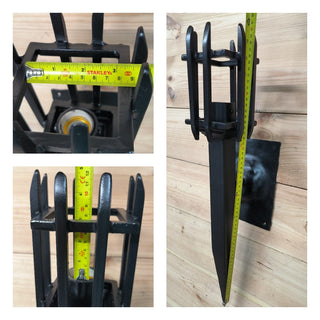 Hand Forged Wrought Iron Wall Sconce: Medieval Viking Torch Lantern