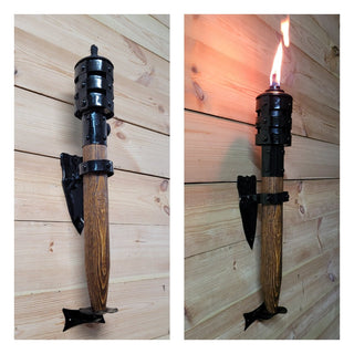 Flaming torch Wall candleholders Vikings Flame Wall sconce