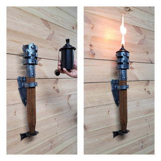 Flaming torch Wall candleholders Vikings Flame Wall sconce