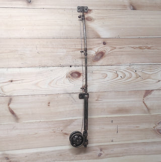 Hand Forged Fishing Rod Door Handle: Rustic Iron Barn Decor