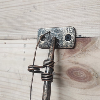 Hand Forged Fishing Rod Door Handle: Rustic Iron Barn Decor
