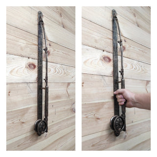 Hand Forged Fishing Rod Door Handle: Unique Iron Barn Door Pull