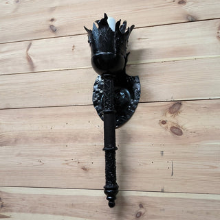 Handmade Forged Viking Sconce Torch: Medieval Wall Light