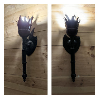 Wall Light, Decorative light, Accent light, wall lantern, viking sconce torch