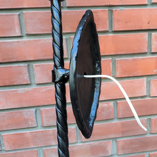 Handmade Metal Torch Wall Sconce: Gothic Medieval Lighting