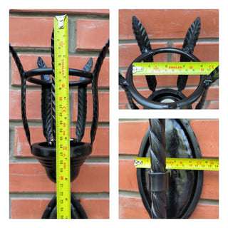 Handmade Metal Torch Wall Sconce: Gothic Medieval Lighting