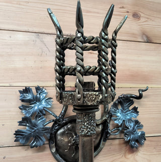 Wall sconce light fixture torch, Gothic style sconce, Wall sconce decor