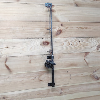 Hand Forged Fishing Rod Door Handle: Unique Iron Door Pull (30")