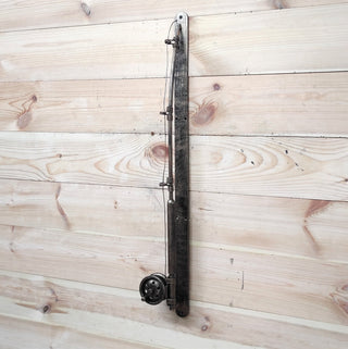 Hand Forged Fishing Rod Door Handle: Unique Iron Barn Door Pull