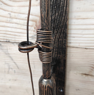 Hand Forged Fishing Rod Door Handle: Unique Iron Barn Door Pull