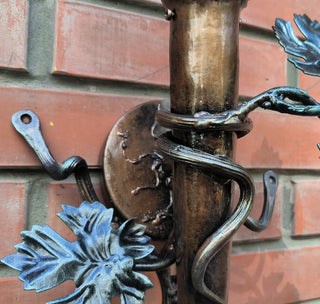 Handmade Metal Torch Wall Sconce: Decorative Accent Light