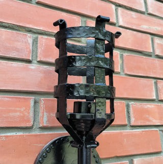 Handmade Metal Torch Wall Sconce: Accent Lighting