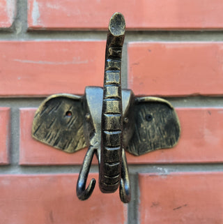 Elephant door handle, door handle, metal handle, hand forged handle, barn door handle, door decor, wrought hardware, metal forged handle