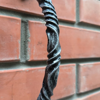 Hand Forged Dragon Door Handle: Wrought Iron Barn Door Decor
