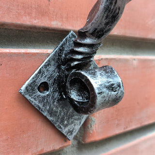 Hand Forged Dragon Door Handle: Wrought Iron Barn Door Decor