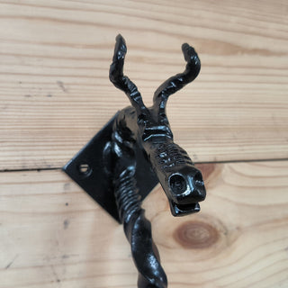 Hand Forged Dragon Door Handle: Wrought Iron Barn Door Decor