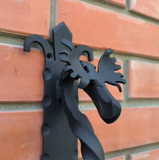 Metal Moose Door Handle: Sturdy Barn Door Pull