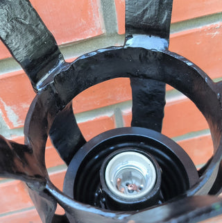 Handmade Torch Wall Sconce: Metal Accent Light