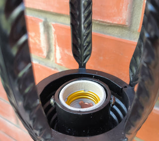 Handmade Metal Torch Wall Sconce: Gothic Medieval Lighting