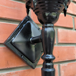 Handmade Forged Steel Wall Sconce: Medieval Torch Light