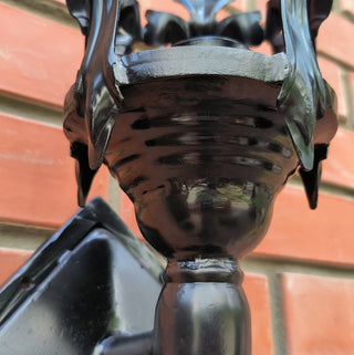 Handmade Forged Steel Wall Sconce: Medieval Torch Light