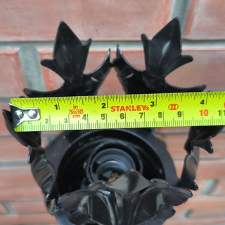 Handmade Forged Steel Wall Sconce: Medieval Torch Light