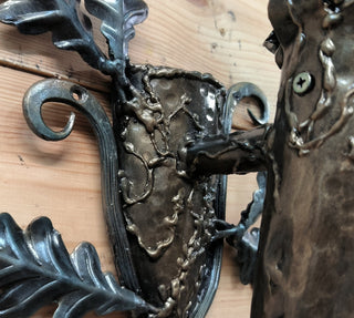Handmade Gothic Torch Wall Sconce: Iron Light Fixture