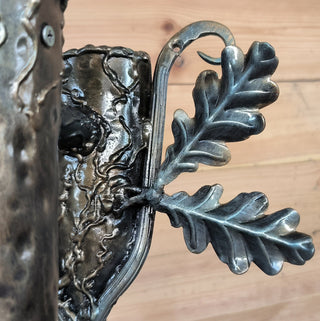 Handmade Gothic Torch Wall Sconce: Iron Light Fixture