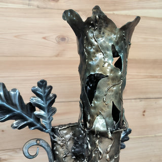 Handmade Gothic Torch Wall Sconce: Iron Light Fixture