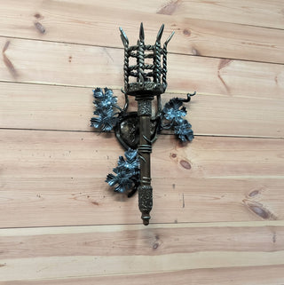 Handmade Gothic Wall Sconce: Iron Torch Light Fixture