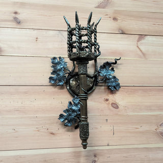 Wall sconce light fixture torch, Gothic style sconce, Wall sconce decor