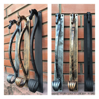 Hand Forged Horse Door Handle: Wrought Iron Barn Decor