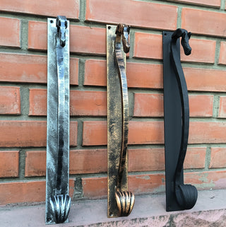 Hand Forged Horse Door Handle: Wrought Iron Barn Decor