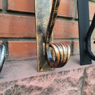 Hand Forged Horse Door Handle: Wrought Iron Barn Decor