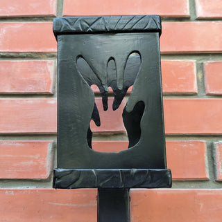 Hand Forged Black Steel Wall Sconce: Decorative Torch Light