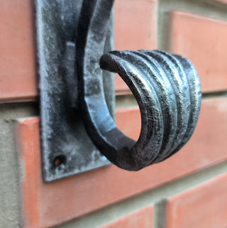 Hand Forged Horse Door Handle: Wrought Iron Barn Decor