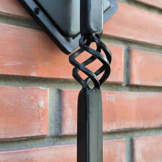 Handmade Forged Steel Wall Sconce: Medieval Torch Light